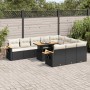 Set sofás jardín y cojines 10 pzas ratán sintético acacia negro de , Conjuntos de jardín - Ref: Foro24-3327647, Precio: 756,5...