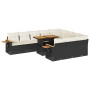 Set sofás jardín y cojines 10 pzas ratán sintético acacia negro de , Conjuntos de jardín - Ref: Foro24-3327647, Precio: 756,5...