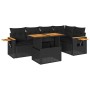 Set sofás jardín y cojines 5 pzas ratán sintético acacia negro de , Conjuntos de jardín - Ref: Foro24-3327597, Precio: 497,67...