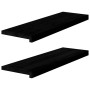 Alféizares de ventana 2 uds madera maciza roble marrón oscuro de , Alfombrillas para escalones - Ref: Foro24-4009190, Precio:...