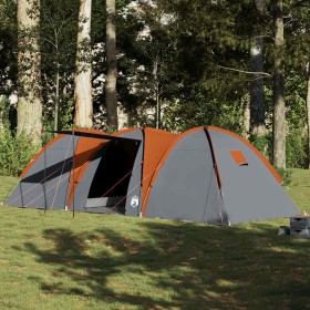 Tienda familiar con cúpula impermeable 8 personas gris naranja de , Tiendas de campaña - Ref: Foro24-4009430, Precio: 234,43 ...