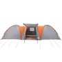 Tienda familiar con cúpula impermeable 8 personas gris naranja de , Tiendas de campaña - Ref: Foro24-4009430, Precio: 234,43 ...