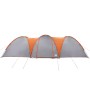 Tienda familiar con cúpula impermeable 8 personas gris naranja de , Tiendas de campaña - Ref: Foro24-4009430, Precio: 234,43 ...