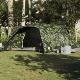 Tienda campaña familiar iglú 6 personas impermeable camuflaje de , Tiendas de campaña - Ref: Foro24-4009472, Precio: 205,98 €...