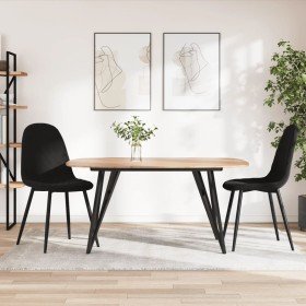 Sillas de comedor 2 unidades terciopelo negro en Sillas de comedor | Comprar online en Foru.es