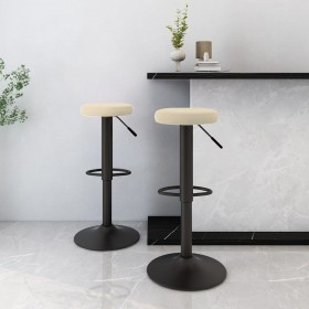 Taburetes de cocina 2 unidades terciopelo color crema de , Taburetes de cocina - Ref: Foro24-333142, Precio: 77,20 €, Descuen...