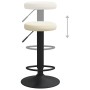 Taburetes de cocina 2 unidades terciopelo color crema de , Taburetes de cocina - Ref: Foro24-333142, Precio: 77,20 €, Descuen...