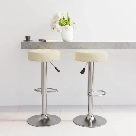 Taburetes de cocina 2 unidades tela crema by , Kitchen stools - Ref: Foro24-332973, Price: 104,64 €, Discount: %