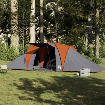 Tienda familiar con cúpula impermeable 6 personas gris naranja de , Tiendas de campaña - Ref: Foro24-4009433, Precio: 234,01 ...