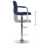 Taburete de barra de cocina de tela azul de , Taburetes de cocina - Ref: Foro24-283413, Precio: 83,26 €, Descuento: %