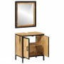 Conjunto de muebles de baño 2 pzas madera maciza mango y hierro de , Muebles de baño - Ref: Foro24-3217114, Precio: 201,54 €,...