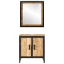 Conjunto de muebles de baño 2 pzas madera maciza mango y hierro de , Muebles de baño - Ref: Foro24-3217114, Precio: 201,54 €,...