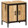 Conjunto de muebles de baño 2 pzas madera maciza mango y hierro de , Muebles de baño - Ref: Foro24-3217114, Precio: 201,54 €,...