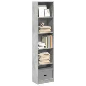 Estantería de madera de ingeniería gris hormigón 40x24x176 cm de , Librerías y estanterías - Ref: Foro24-857795, Precio: 48,7...