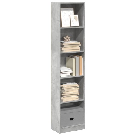Estantería de madera de ingeniería gris hormigón 40x24x176 cm de , Librerías y estanterías - Ref: Foro24-857795, Precio: 48,6...