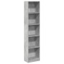 Estantería de madera de ingeniería gris hormigón 40x24x176 cm de , Librerías y estanterías - Ref: Foro24-857795, Precio: 48,6...