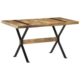 Mesa de comedor madera de mango rugosa 140x70x76 cm de , Mesas de cocina y de comedor - Ref: Foro24-321606, Precio: 231,11 €,...