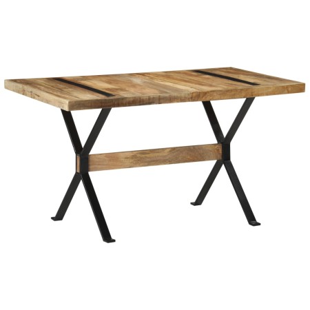 Mesa de comedor madera de mango rugosa 140x70x76 cm de , Mesas de cocina y de comedor - Ref: Foro24-321606, Precio: 231,11 €,...