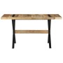 Mesa de comedor madera de mango rugosa 140x70x76 cm de , Mesas de cocina y de comedor - Ref: Foro24-321606, Precio: 231,11 €,...