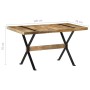 Mesa de comedor madera de mango rugosa 140x70x76 cm de , Mesas de cocina y de comedor - Ref: Foro24-321606, Precio: 231,11 €,...