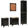 Conjunto de muebles de baño 4 pzas madera maciza mango y hierro de , Muebles de baño - Ref: Foro24-3217111, Precio: 532,47 €,...
