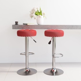 Taburetes de cocina 2 unidades tela rojo tinto de , Taburetes de cocina - Ref: Foro24-332979, Precio: 98,28 €, Descuento: %