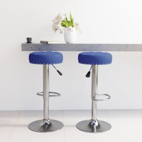 Taburetes de cocina 2 unidades tela azul de , Taburetes de cocina - Ref: Foro24-332975, Precio: 108,77 €, Descuento: %