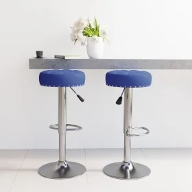 Taburetes de cocina 2 unidades tela azul de , Taburetes de cocina - Ref: Foro24-332975, Precio: 106,77 €, Descuento: %