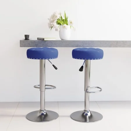 Taburetes de cocina 2 unidades tela azul by , Kitchen stools - Ref: Foro24-332975, Price: 106,77 €, Discount: %