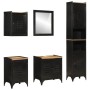 Conjunto de muebles de baño 5 pzas madera maciza mango y hierro de , Muebles de baño - Ref: Foro24-3217112, Precio: 652,83 €,...