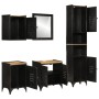 Conjunto de muebles de baño 5 pzas madera maciza mango y hierro de , Muebles de baño - Ref: Foro24-3217112, Precio: 652,83 €,...