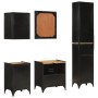 Conjunto de muebles de baño 5 pzas madera maciza mango y hierro de , Muebles de baño - Ref: Foro24-3217112, Precio: 652,83 €,...
