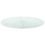 Tablero de mesa diseño mármol vidrio templado blanco Ø80x1 cm de , Tableros para mesas - Ref: Foro24-322250, Precio: 78,08 €,...