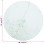Tablero de mesa diseño mármol vidrio templado blanco Ø80x1 cm de , Tableros para mesas - Ref: Foro24-322250, Precio: 78,08 €,...