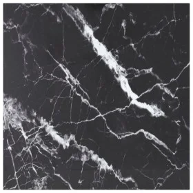 Tablero mesa diseño mármol vidrio templado negro 70x70 cm 6 mm by , Table tops - Ref: Foro24-322272, Price: 46,55 €, Discount: %