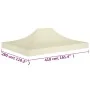 Techo de carpa para celebraciones color crema 4x3 m 270 g/m² de vidaXL, Cubiertas para carpas y cenadores - Ref: Foro24-31534...