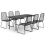 Set de comedor de jardín de 7 piezas PVC ratán negro de , Conjuntos de jardín - Ref: Foro24-3060134, Precio: 534,22 €, Descue...