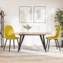 Sillas de comedor 2 uds terciopelo amarillo mostaza en Sillas de comedor | Comprar online en Foru.es