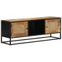 Mueble de TV madera de mango sin tratar y hierro 110x30x40 cm de , Muebles TV - Ref: Foro24-353887, Precio: 201,40 €, Descuen...