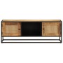 Mueble de TV madera de mango sin tratar y hierro 110x30x40 cm de , Muebles TV - Ref: Foro24-353887, Precio: 201,40 €, Descuen...