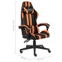 Silla gaming de cuero sintético negro y naranja de , Sillas de oficina - Ref: Foro24-20524, Precio: 151,89 €, Descuento: %