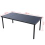 Juego de comedor de jardín 9 piezas de acero negro de , Conjuntos de jardín - Ref: Foro24-43311, Precio: 634,12 €, Descuento: %