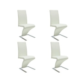 Sillas de comedor 4 unidades cuero sintético blanco de , Sillas de comedor - Ref: Foro24-160565, Precio: 479,75 €, Descuento: %
