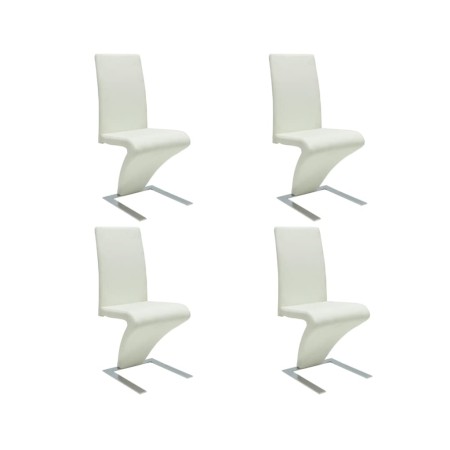 Sillas de comedor 4 unidades cuero sintético blanco de , Sillas de comedor - Ref: Foro24-160565, Precio: 479,75 €, Descuento: %