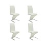 Sillas de comedor 4 unidades cuero sintético blanco de , Sillas de comedor - Ref: Foro24-160565, Precio: 479,75 €, Descuento: %