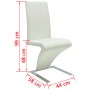 Sillas de comedor 4 unidades cuero sintético blanco de , Sillas de comedor - Ref: Foro24-160565, Precio: 479,75 €, Descuento: %