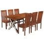 Juego de mesas de comedor 7 unidades madera maciza de acacia de , muebles para cocinas y comedores - Ref: Foro24-275332, Prec...