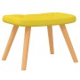 Silla mecedora con reposapiés tela amarillo mostaza de , Mecedoras - Ref: Foro24-327629, Precio: 114,36 €, Descuento: %