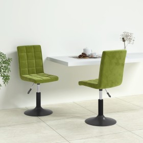 Sillas de comedor giratorias 2 uds de terciopelo verde claro de , Sillas de comedor - Ref: Foro24-335743, Precio: 119,92 €, D...