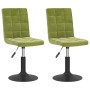 Sillas de comedor giratorias 2 uds de terciopelo verde claro de , Sillas de comedor - Ref: Foro24-335743, Precio: 119,92 €, D...